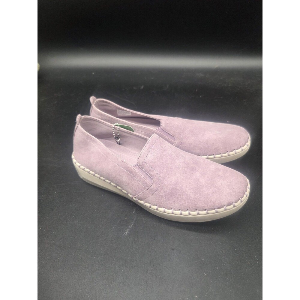 Skechers Sepulveda 2.0 Vegan Faux Suede Slip On Shoes Size 9 Womens Purple